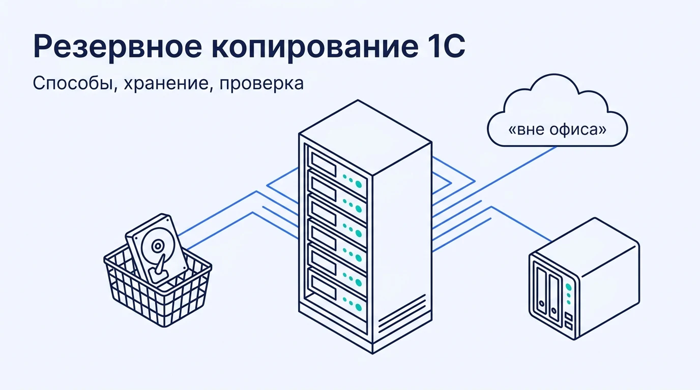 Резервное копирование 1С: способы, настройка и проверка восстановления
