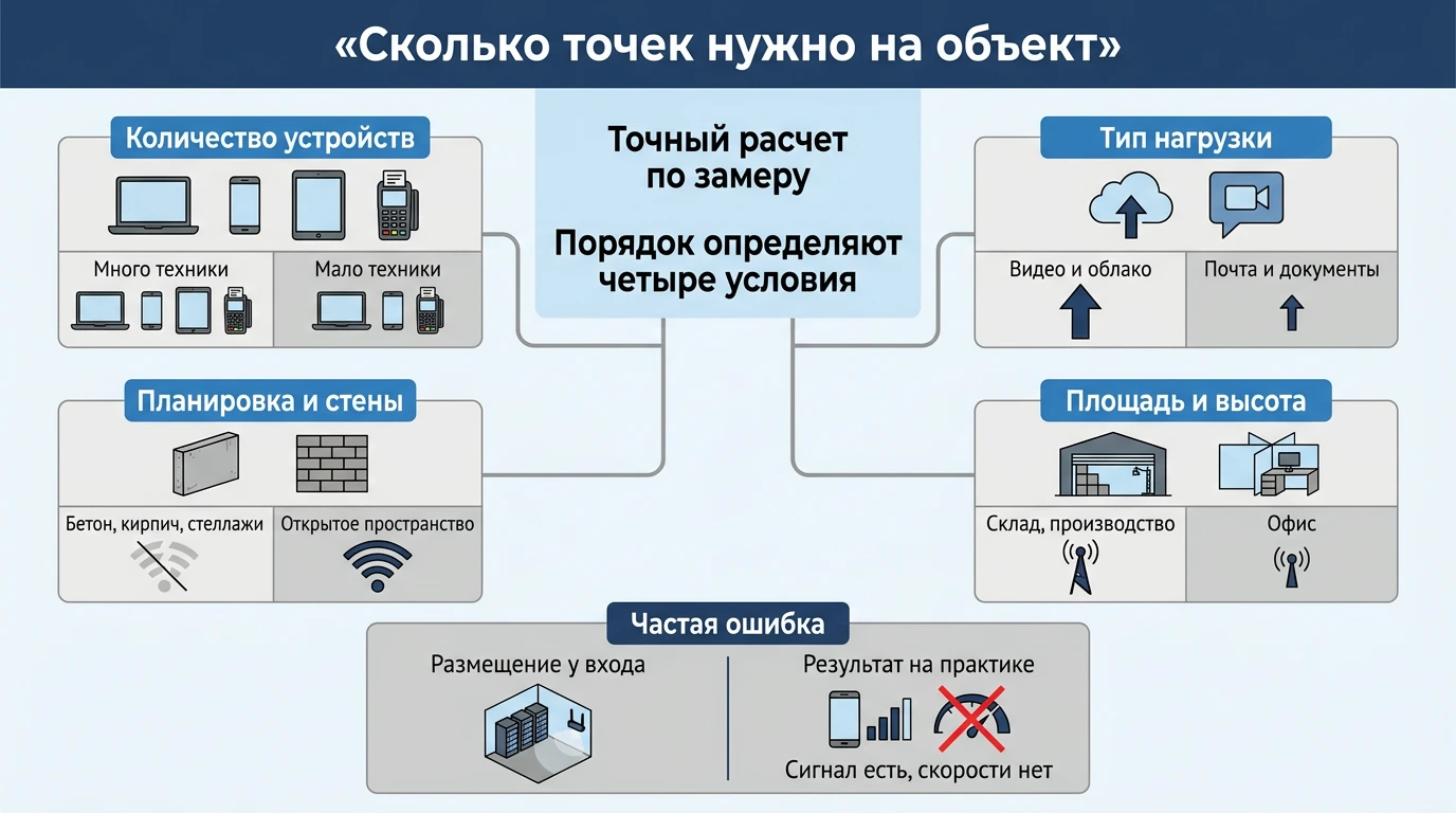Четыре условия расчёта и частая ошибка размещения