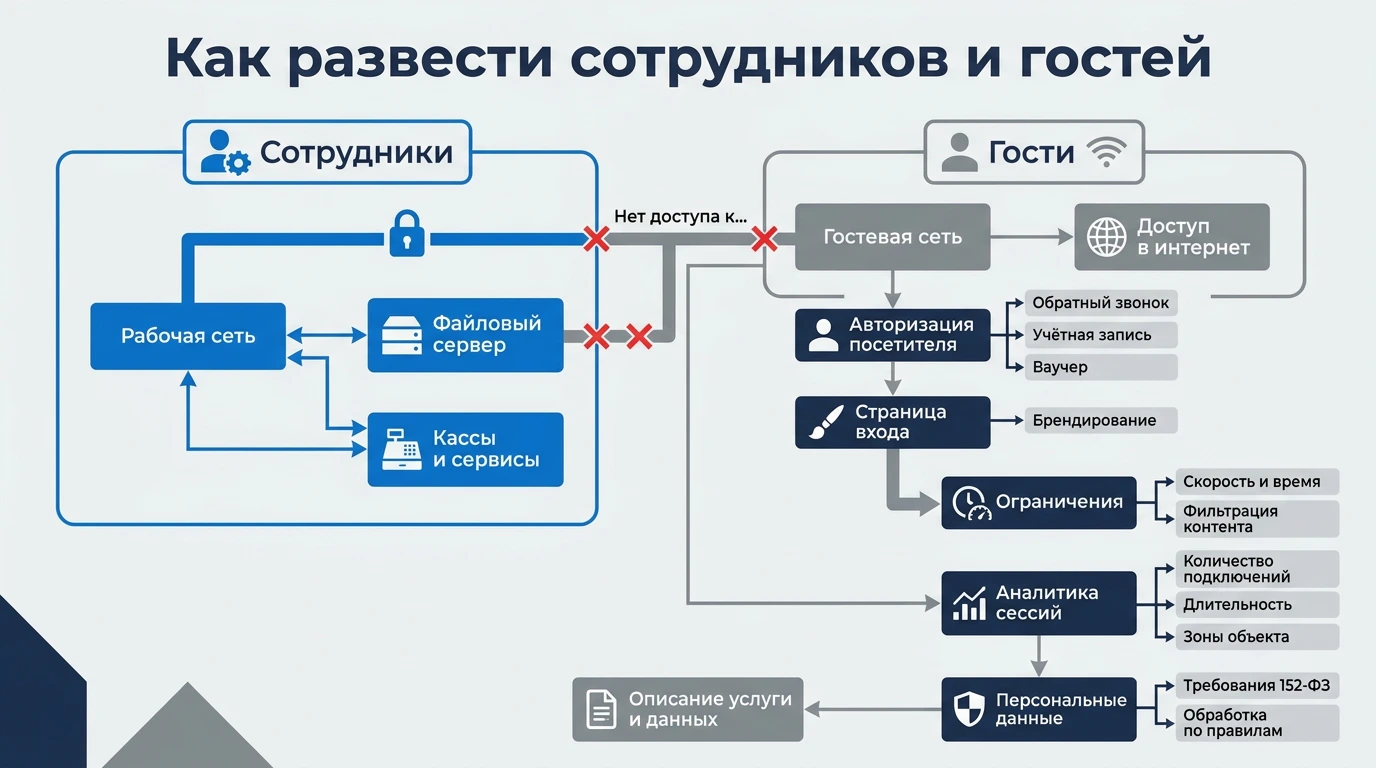 Рабочая сеть и гостевая: как их распределить